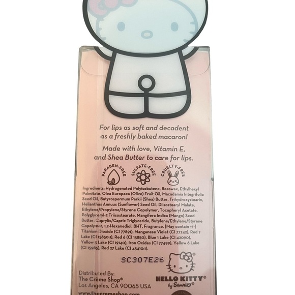 The Crème Shop x Sanrio. Hello Kitty Macaron Lip Balm. Limited Edition. Size: OS - Picture 3 of 3